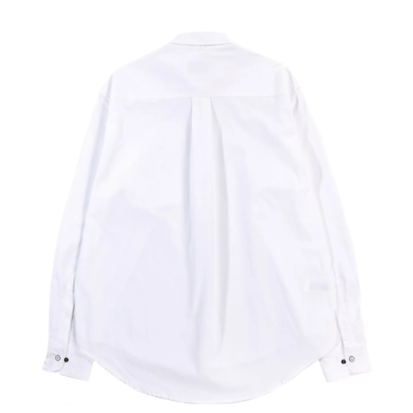 4SDESIGNS PLASTRON OVERSHIRT WHITE JACQUARD PLISSE