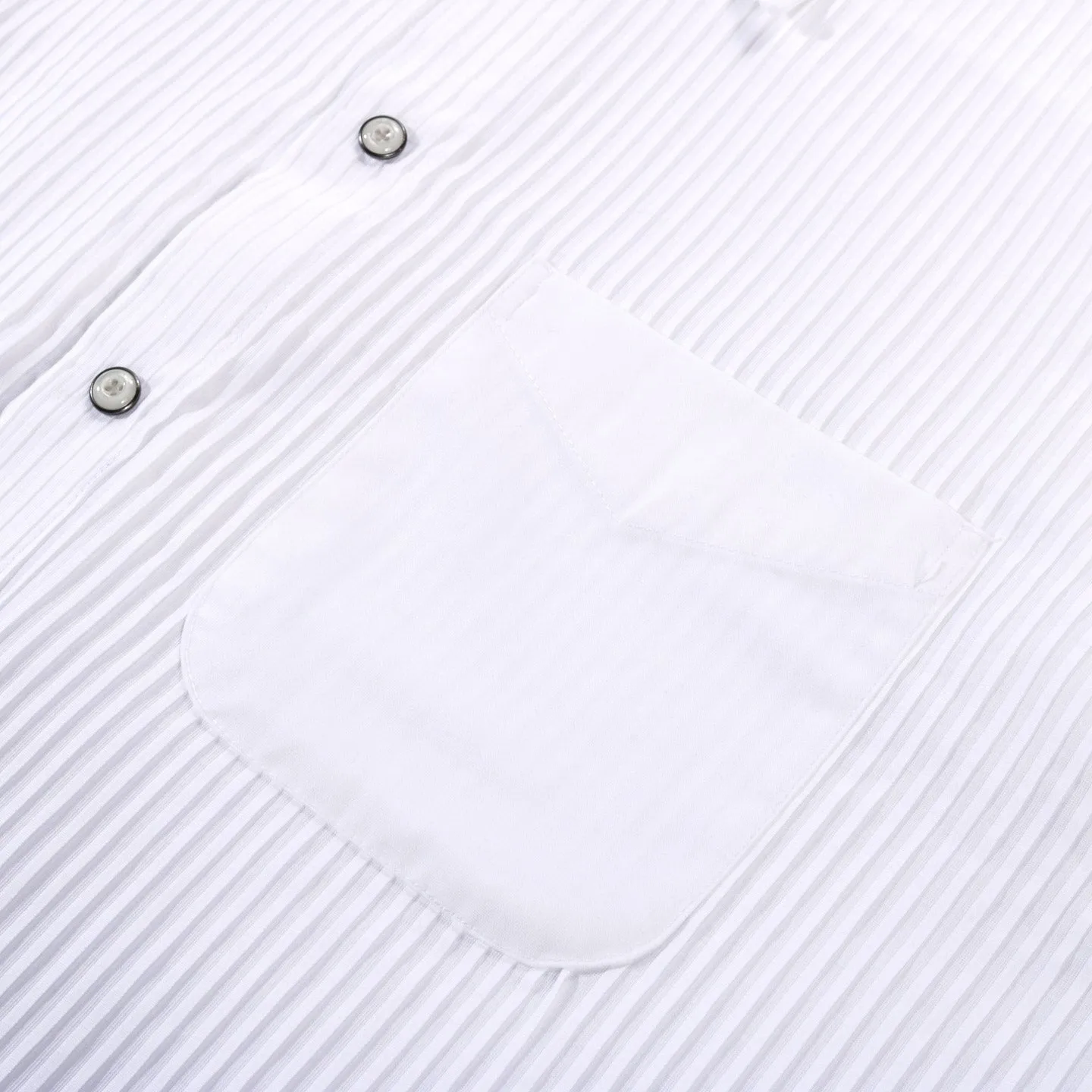 4SDESIGNS PLASTRON OVERSHIRT WHITE JACQUARD PLISSE
