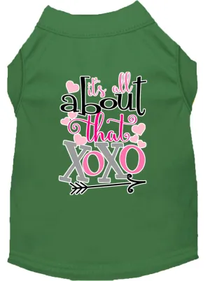 All About That Xoxo Screen Print Dog Shirt Green Xxl