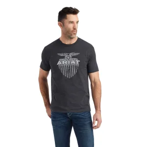 Ariat® Men's Diamond Shield Charcoal Heather Graphic T-shirt 10042766