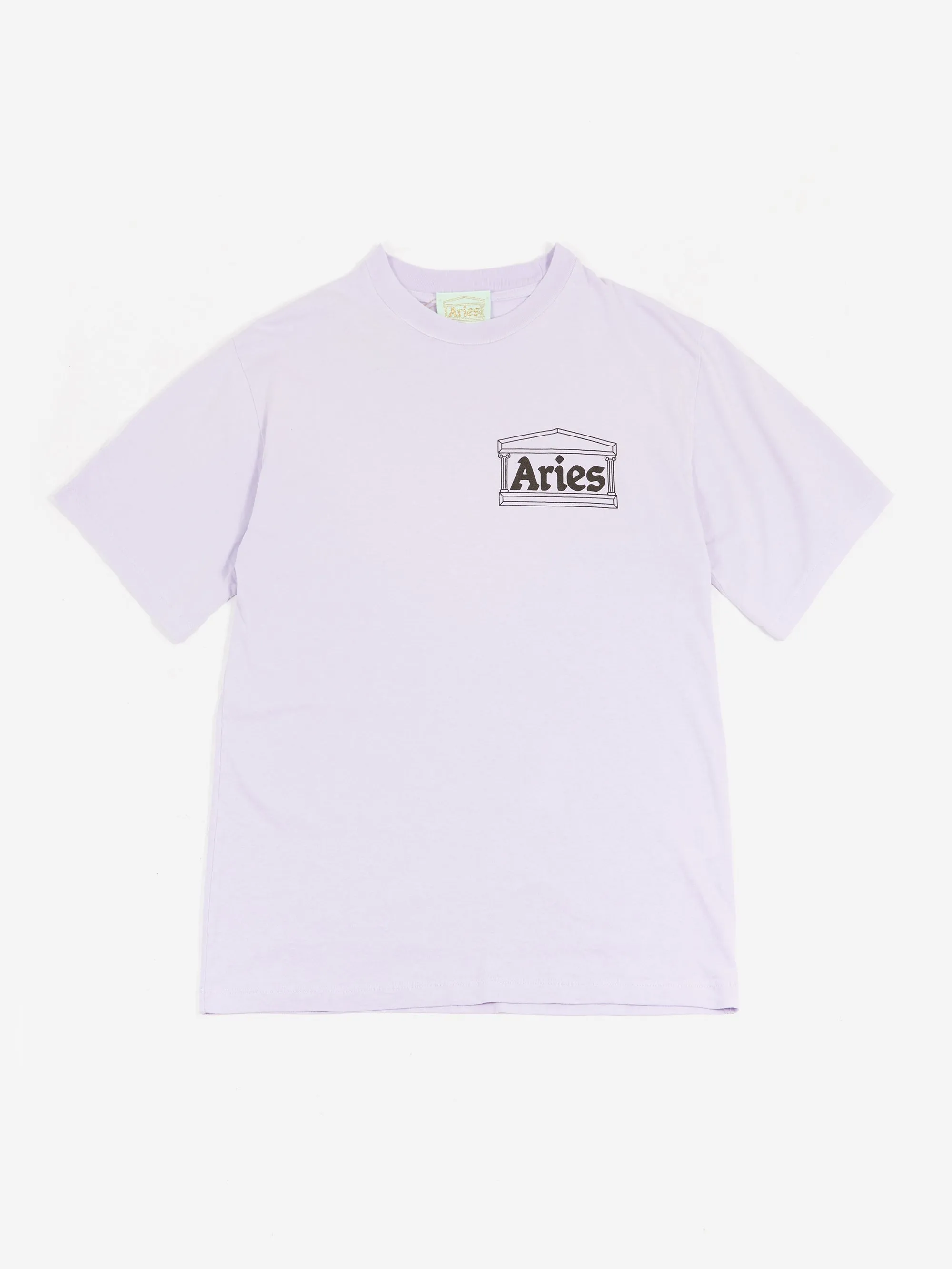 Aries Sunbleached Temple Short Sleeve Tee W - Purple