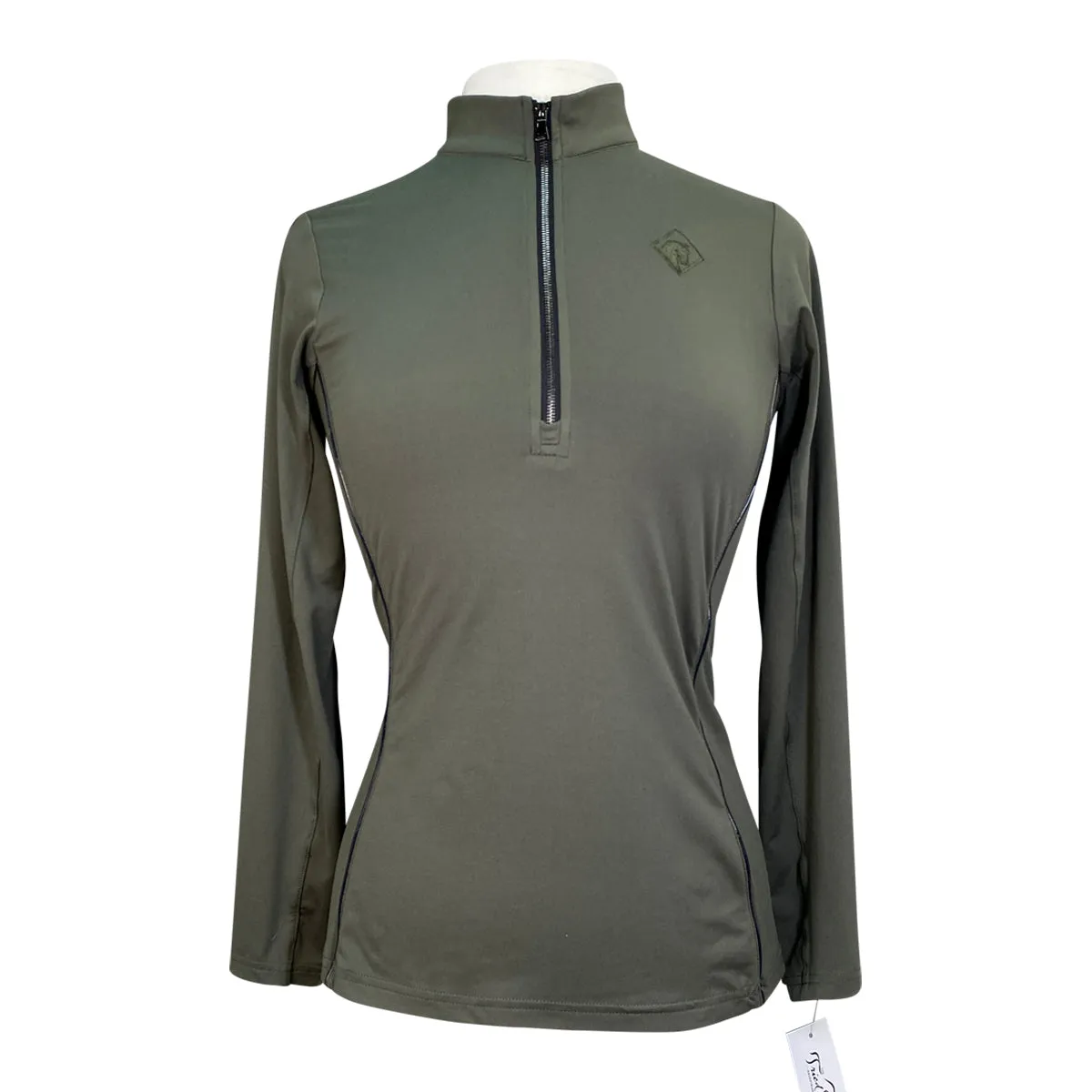 Arista Equestrian 1/4 Zip Shirt in Forest - Women's Small
