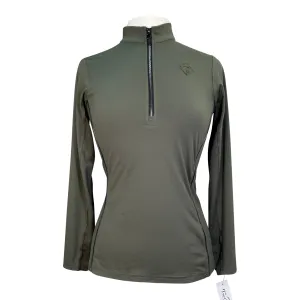 Arista Equestrian 1/4 Zip Shirt in Forest - Women's Small