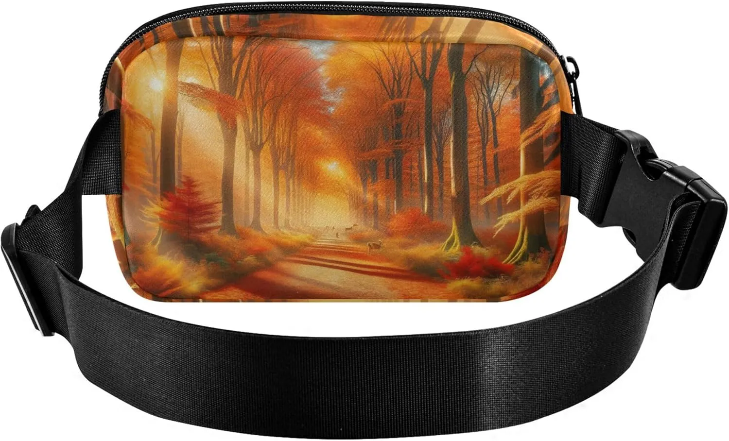 Autumn Forest Women Fanny Packs Hiking Hip Bag Belt Purse Waterproof Travel Waist Bag