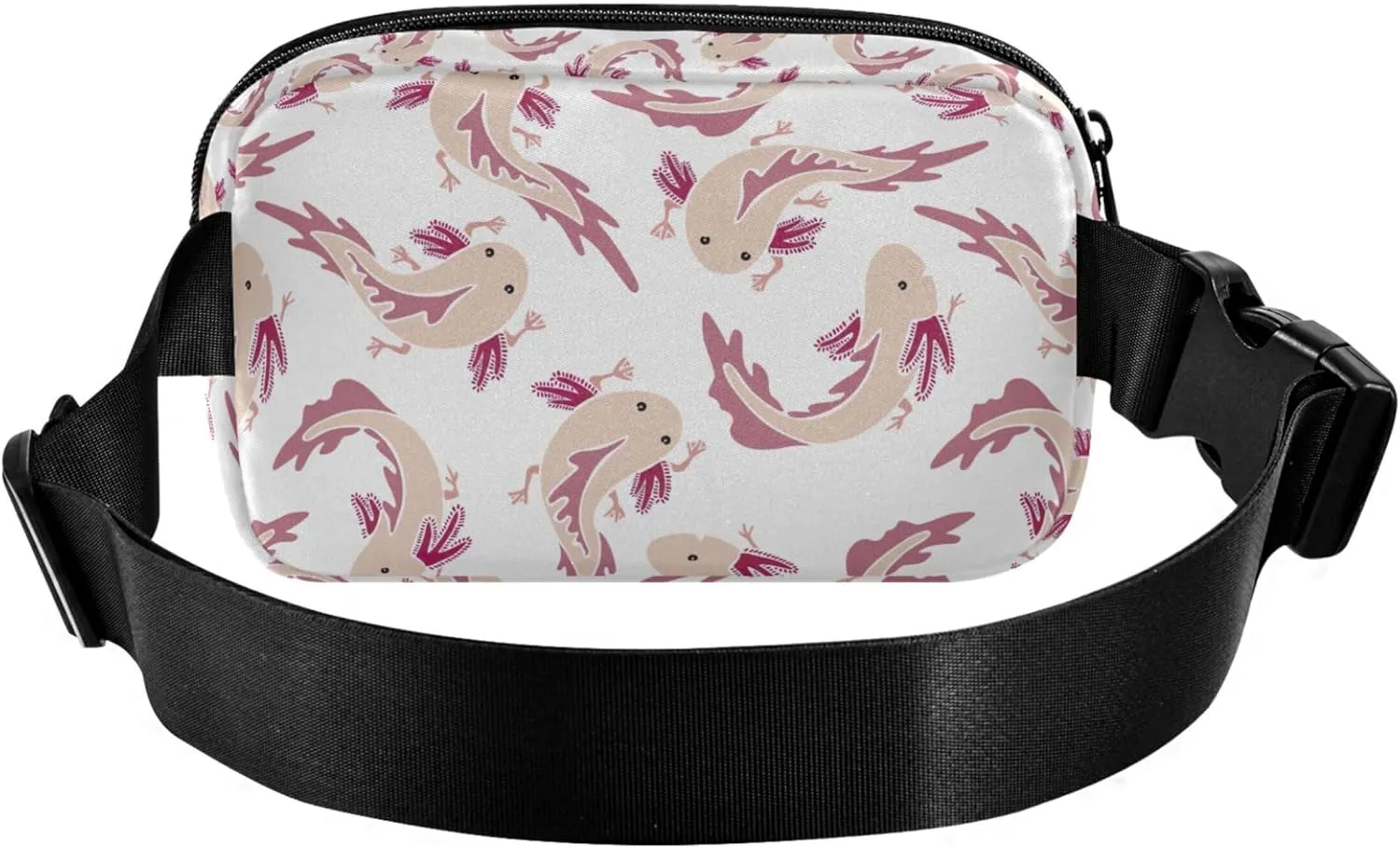 Axolotl Fish Women Fanny Pack Bright Color Large Hip Belt Bag Waterproof Waist Purse for Women