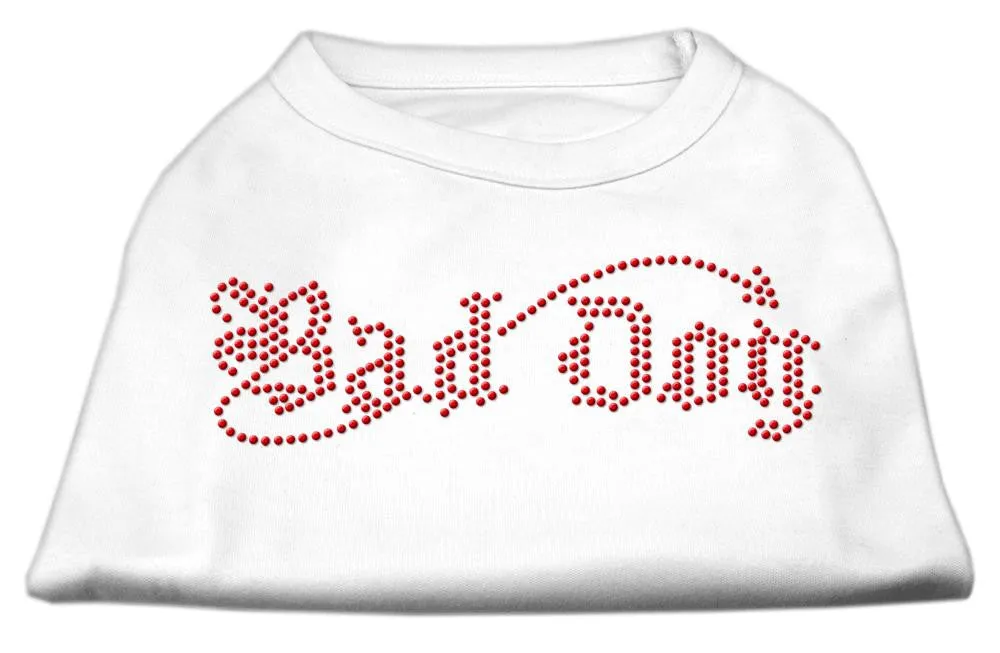 Bad Dog Rhinestone Shirts White XXL (18)