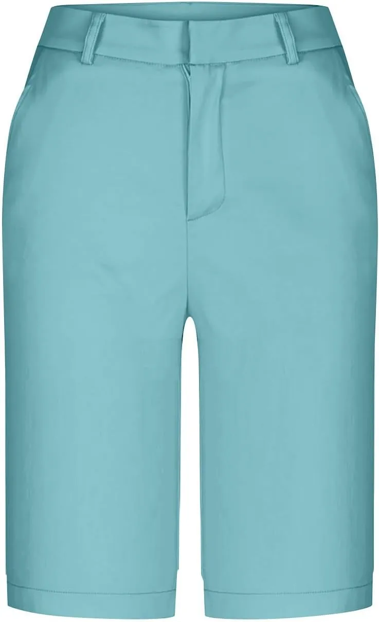 Bermuda Shorts for Women Dressy Casual 2025 High Waisted Stretchy Short Trousers Hiking Pants Summer Vacation Outfits