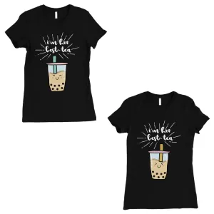 Boba Milk Best-Tea BFF Matching Shirts Womens Black T-Shirt