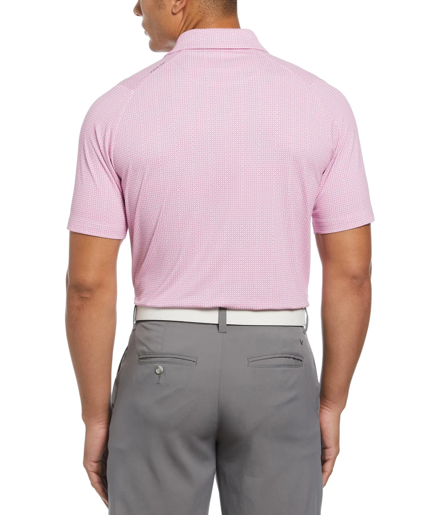 Callaway Short Sleeve Foulard Print Polo Knit Shirt