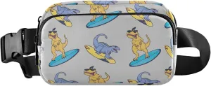 Cartoonish Rex Surfboard Funny Womens Fanny Pack Hip Pouch Belt Bag Waterproof Designer Travel Waist Bag