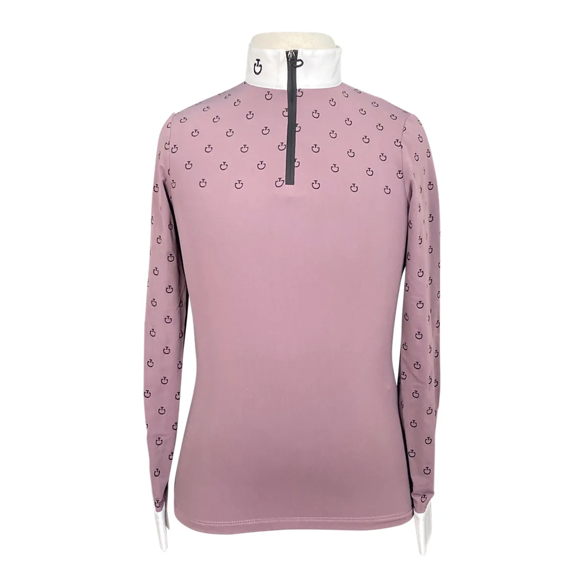 Cavalleria Toscana Mini CT Print L/S Jersey Zip Shirt in Dusty Rose - Children's 8