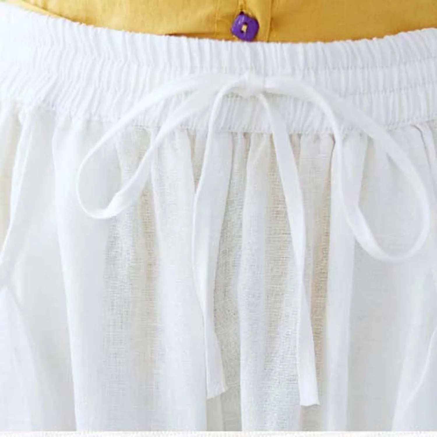 Ceboyel Womens Cotton Linen Harem Pants Drawstring Elastic Waist Summer Trouser Casual Baggy Pants Boho Beach Clothes 2023