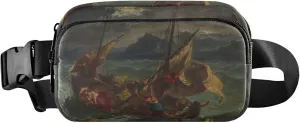 Christ Sea Delacroix Painting Womens Fanny Pack Anti Theft Belt Bag Waterproof Trendy Travel Waist Pouch