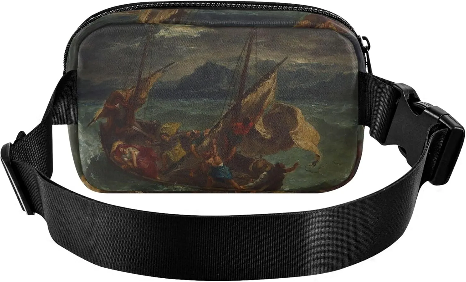 Christ Sea Delacroix Painting Womens Fanny Pack Anti Theft Belt Bag Waterproof Trendy Travel Waist Pouch