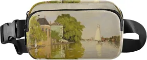 Claude Monet Houses Achterzaan Fanny Packs for Women Festival Hip Pouch Belt Bag Waterproof Crossbody Waist Pack