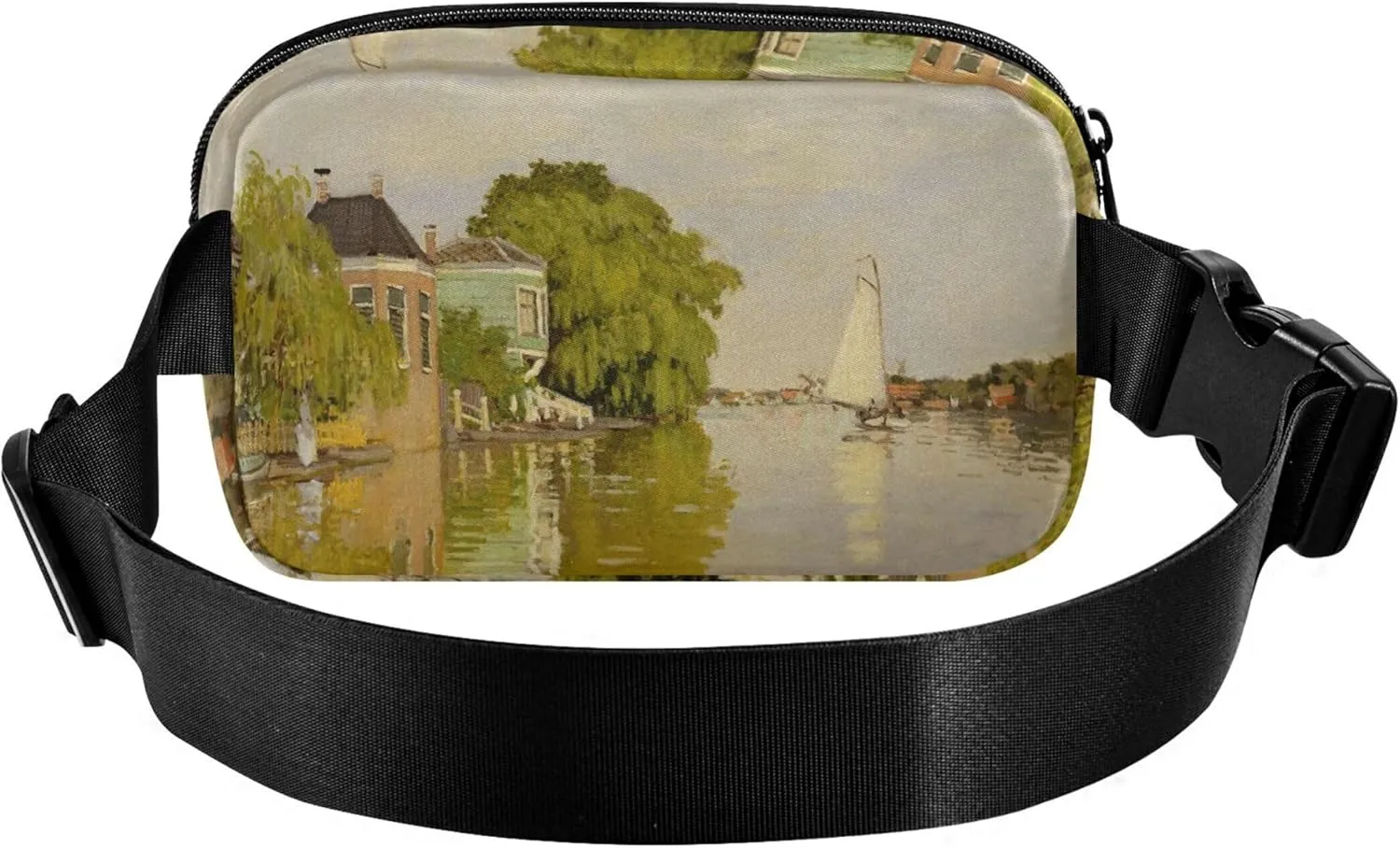 Claude Monet Houses Achterzaan Fanny Packs for Women Festival Hip Pouch Belt Bag Waterproof Crossbody Waist Pack