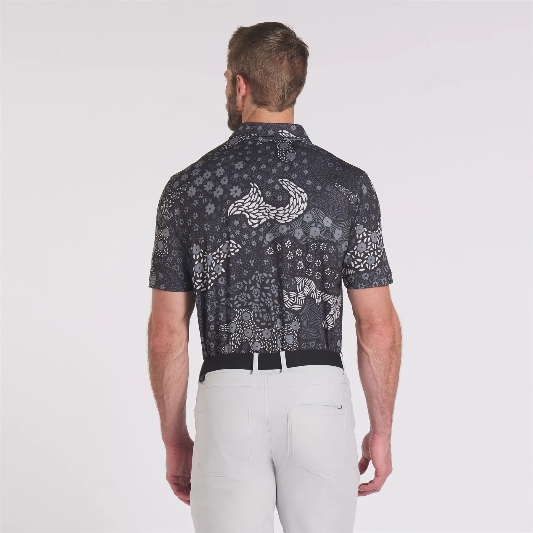 Cloudspun Bloom Camo Polo Puma Black - AW24
