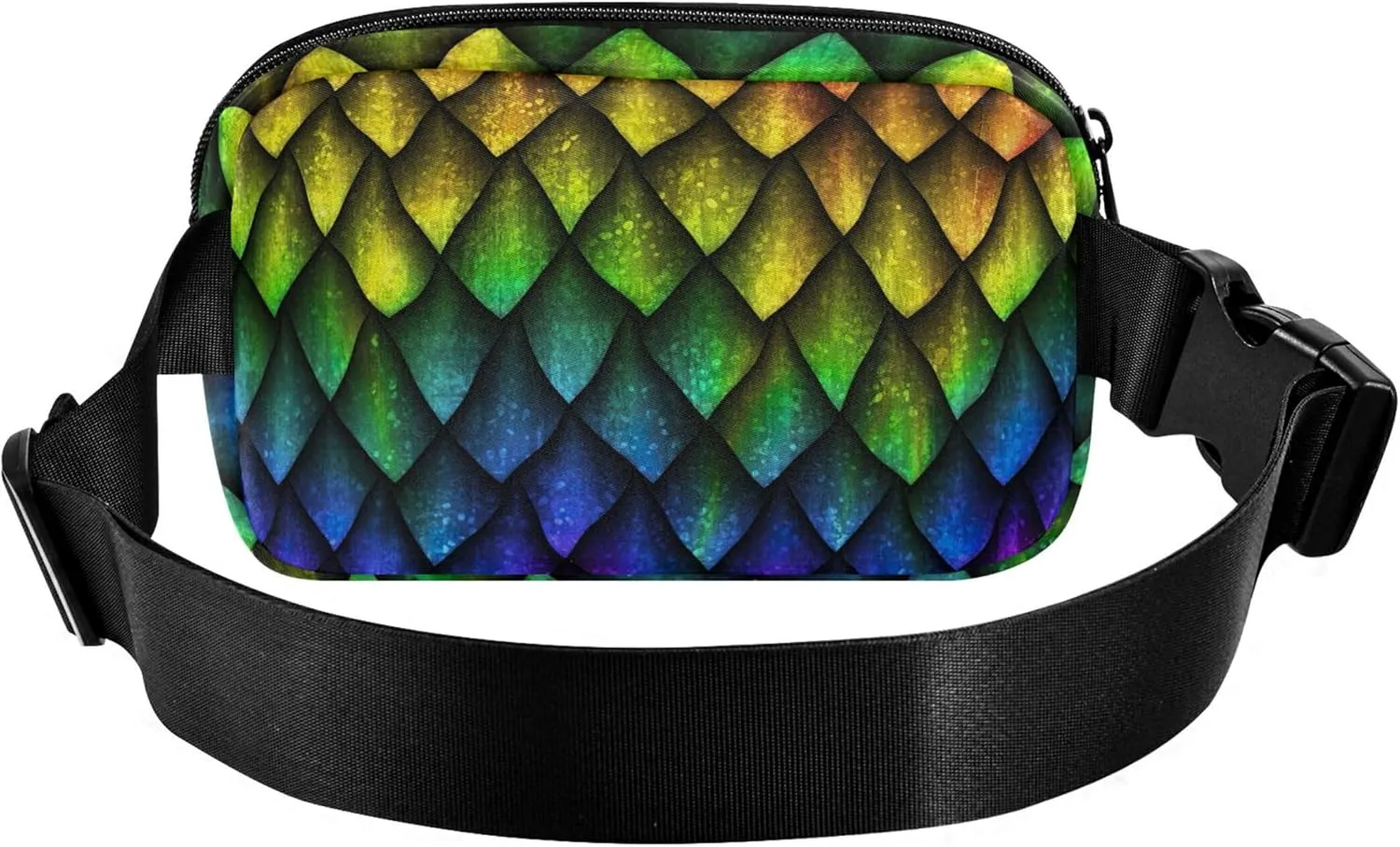 Colorful Geometric Fish Scales Fanny Pack for Women Waterproof Hip Pack Belt Pouch Cute Waist Bag for Women