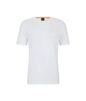Cotton-jersey T-shirt With Logo Patch - White