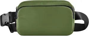 Dark Olive Green Women Fanny Packs Waterproof Belt Bag Hip Pack Cartoon Travel Waist Pouch