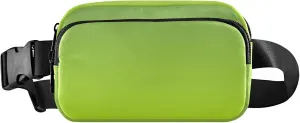 Dinosaur Green Light Lime Gradient Waterproof Women Fanny Packs Hip Pouch Belt Bag Trendy Travel Waist Pack for Men