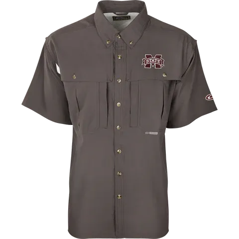 Drake Miss State Flyweight Wingshooter's Short Sleeve Shirt
