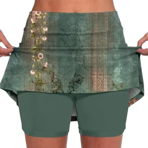 Elastic Yoga Culottes for Women Solid Color Athletic Shorts Lightweight High Waist Skinny Floral Print Joggers 2024