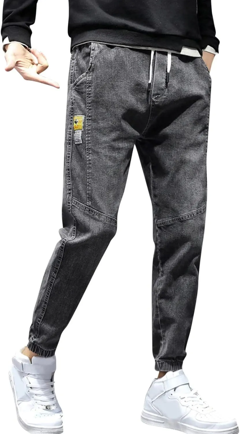 Fleece Trousers Jeans Haroun Pants Slim Size Plus Stretch Men's Men's Pants Baggy Jeans for Men Mens Pants Slim Fit Water Resistant Pants Men(Grey,Large)
