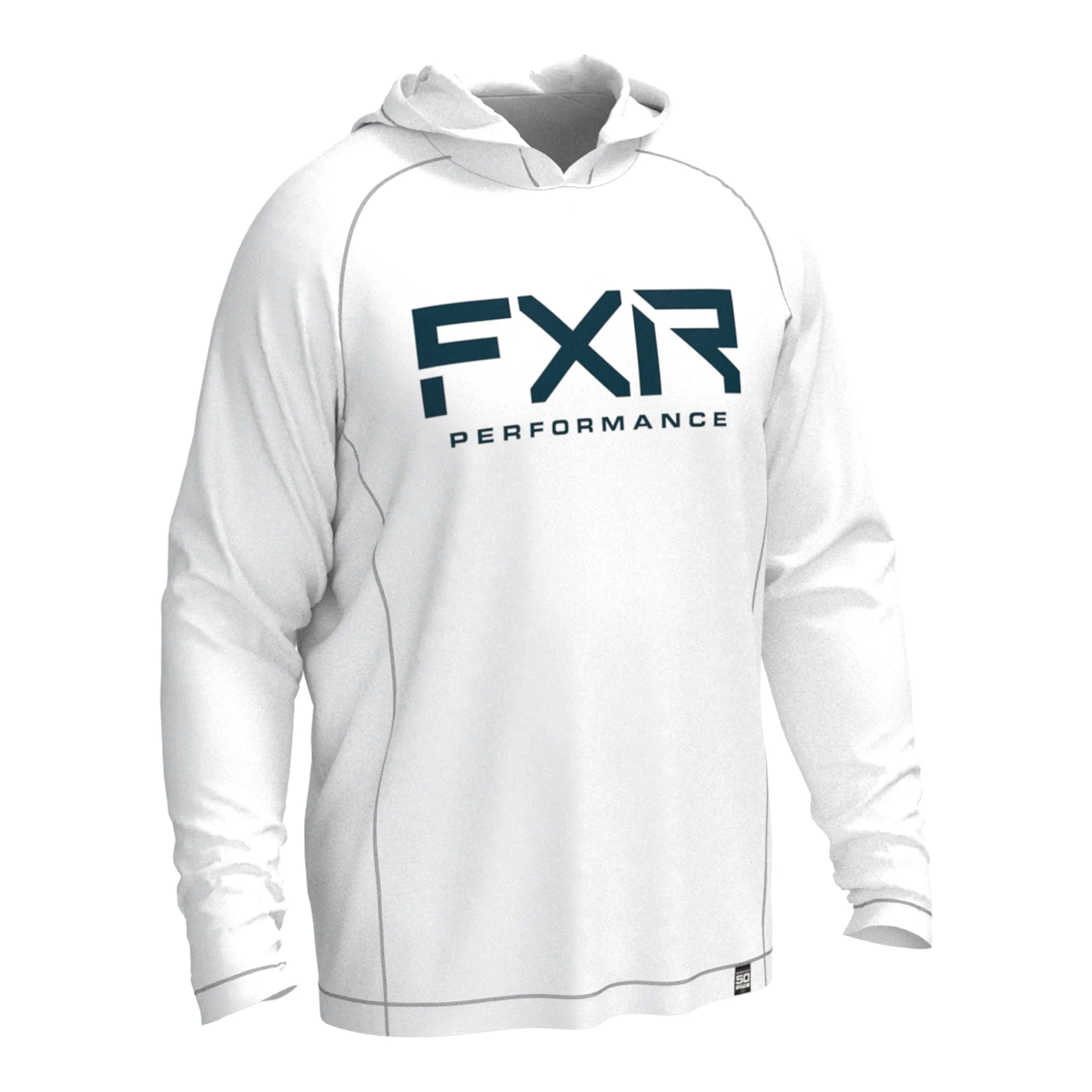 FXR Attack UPF Pullover Hoodie White/Slate