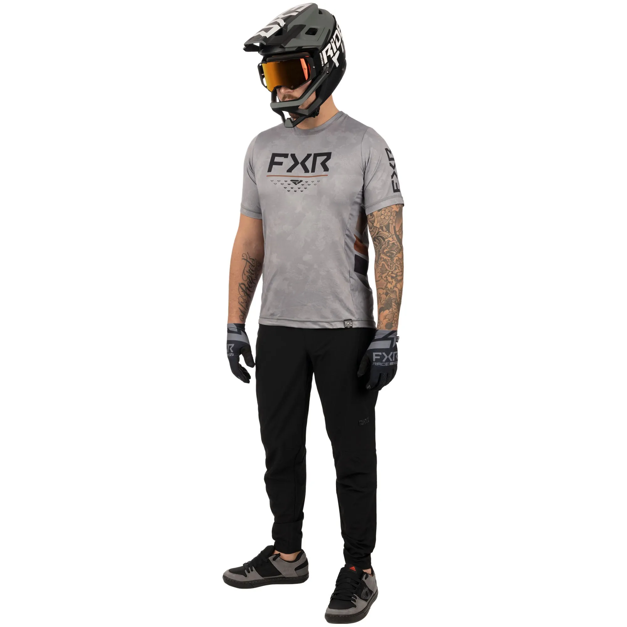 FXR ProFlex UPF Short Sleeve Jersey T-Shirt Grey/Copper