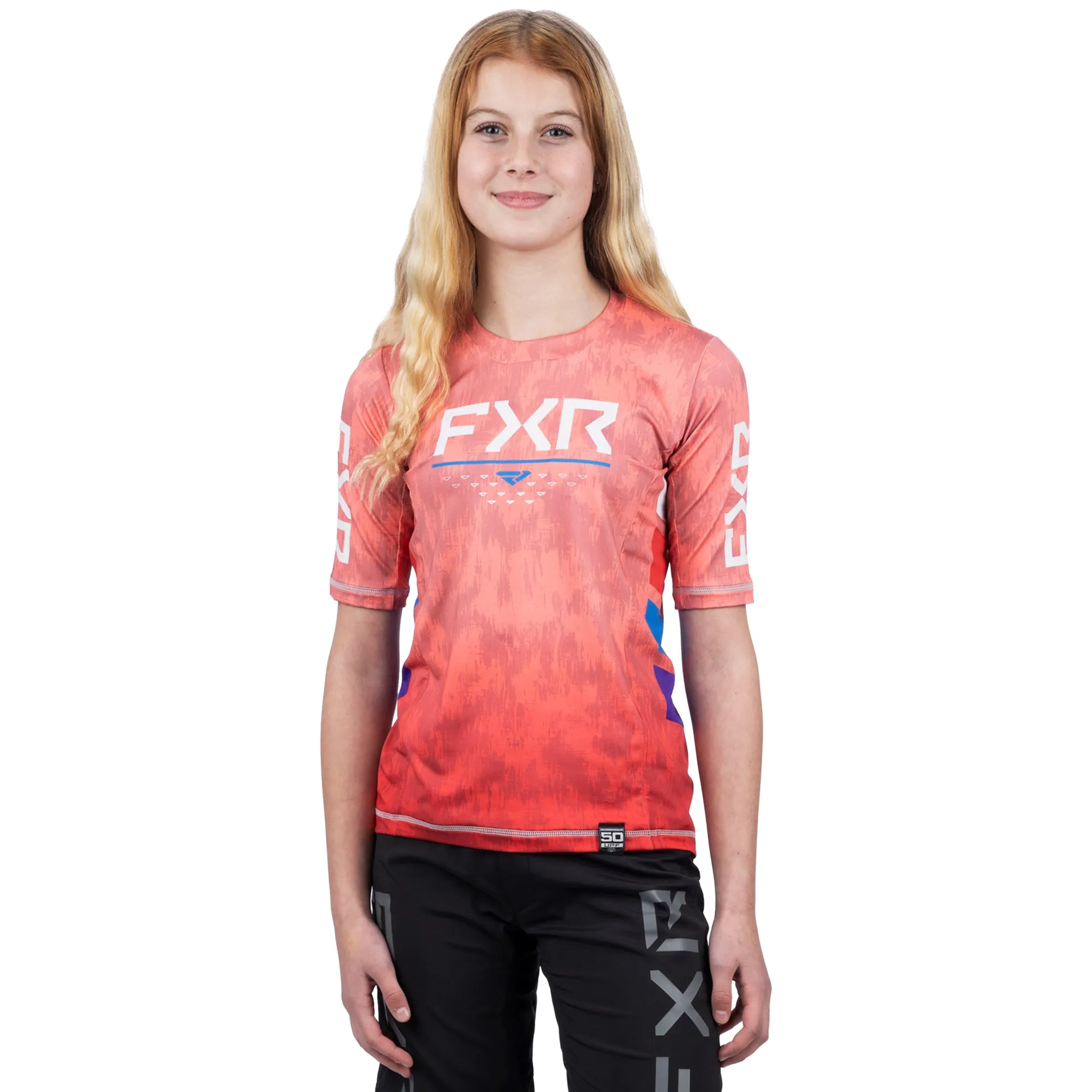 FXR ProFlex UPF Short Sleeve Jersey T-Shirt Melon Blast Pink