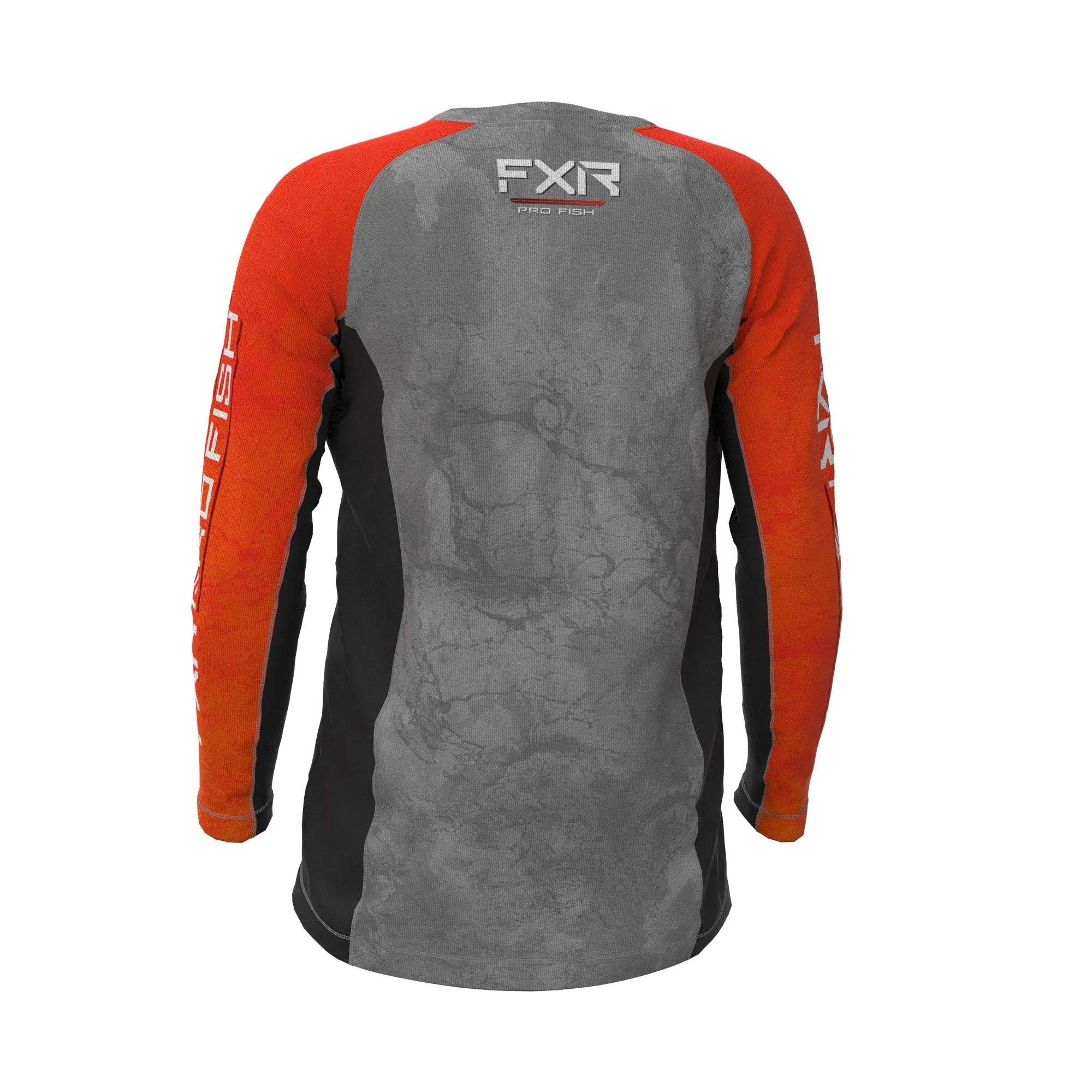 FXR Youth Derby UPF Longsleeve T-Shirt Grey Ripple/Nuke