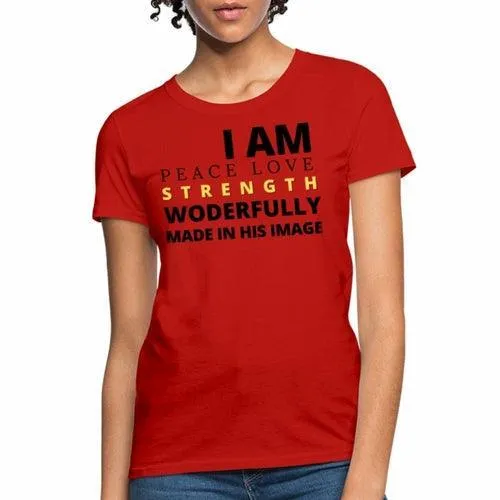 Graphic T-shirt, i Am Peace Love Strength And Wonderfully Made Graphic