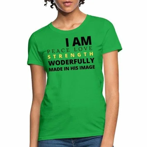 Graphic T-shirt, i Am Peace Love Strength And Wonderfully Made Graphic