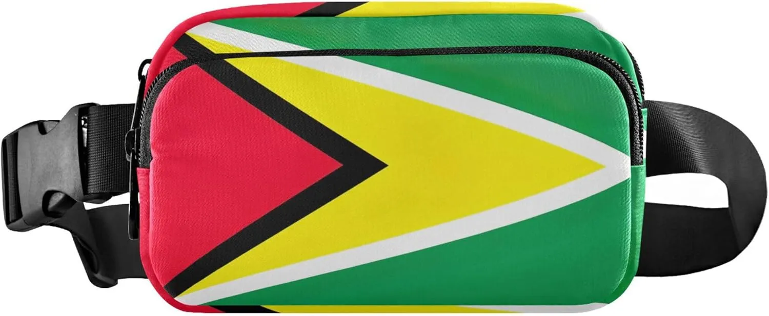 Guyana Flag Women Fanny Packs Waterproof Hip Pouch Belt Bag Cute Crossbody Waist Bag