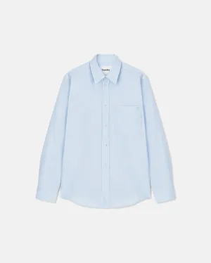 Kaleb - Upcycled Light Poplin Shirt - Sky Blue