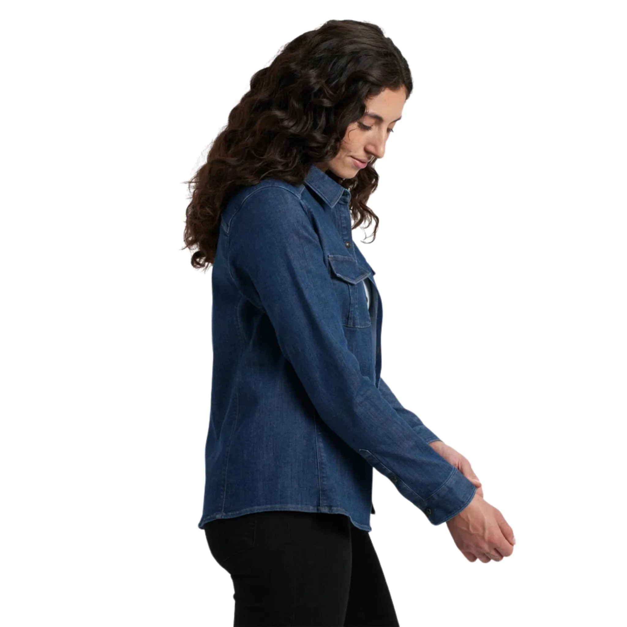 Kuhl Women's Josie Denim Long Sleeve Shirt - Vintage Blue