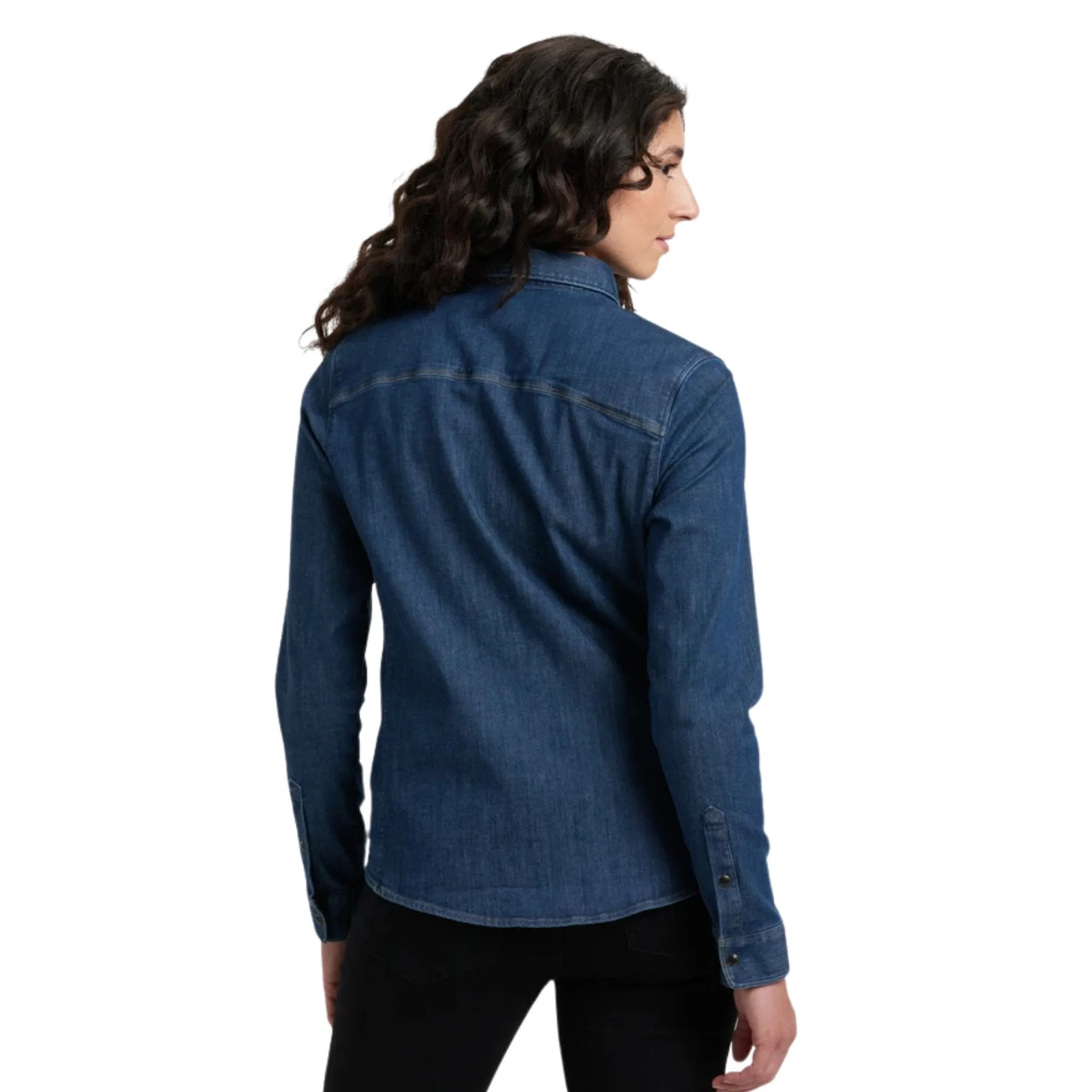 Kuhl Women's Josie Denim Long Sleeve Shirt - Vintage Blue