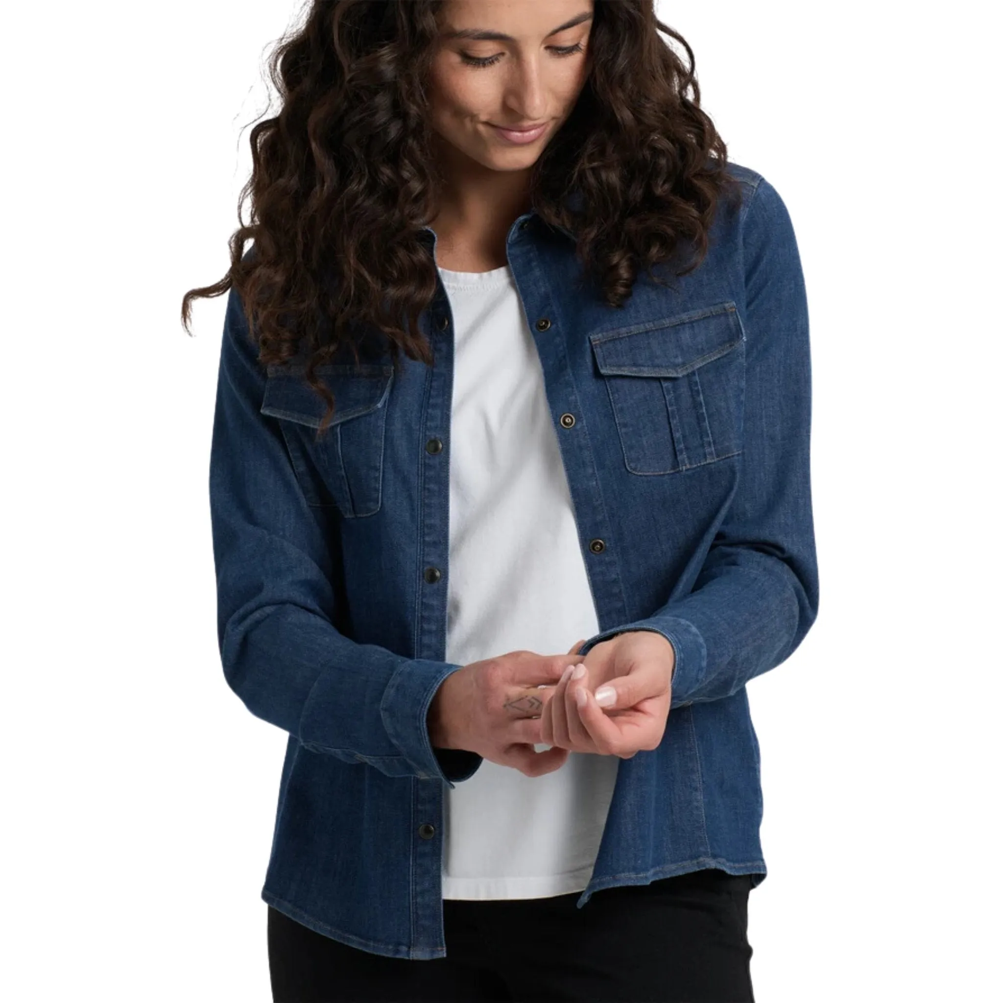 Kuhl Women's Josie Denim Long Sleeve Shirt - Vintage Blue