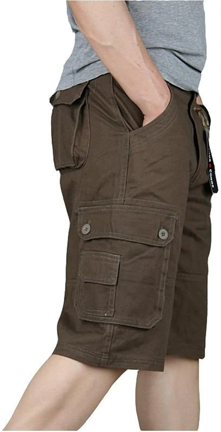 LCMTWX Shorts for Men Leisure Overalls Summer Men's and Color Pants with Multi-Pocket Men's Pants Mens Stretch Shorts Men