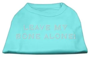 Leave My Bone Alone! Rhinestone Shirts Aqua XL (16)
