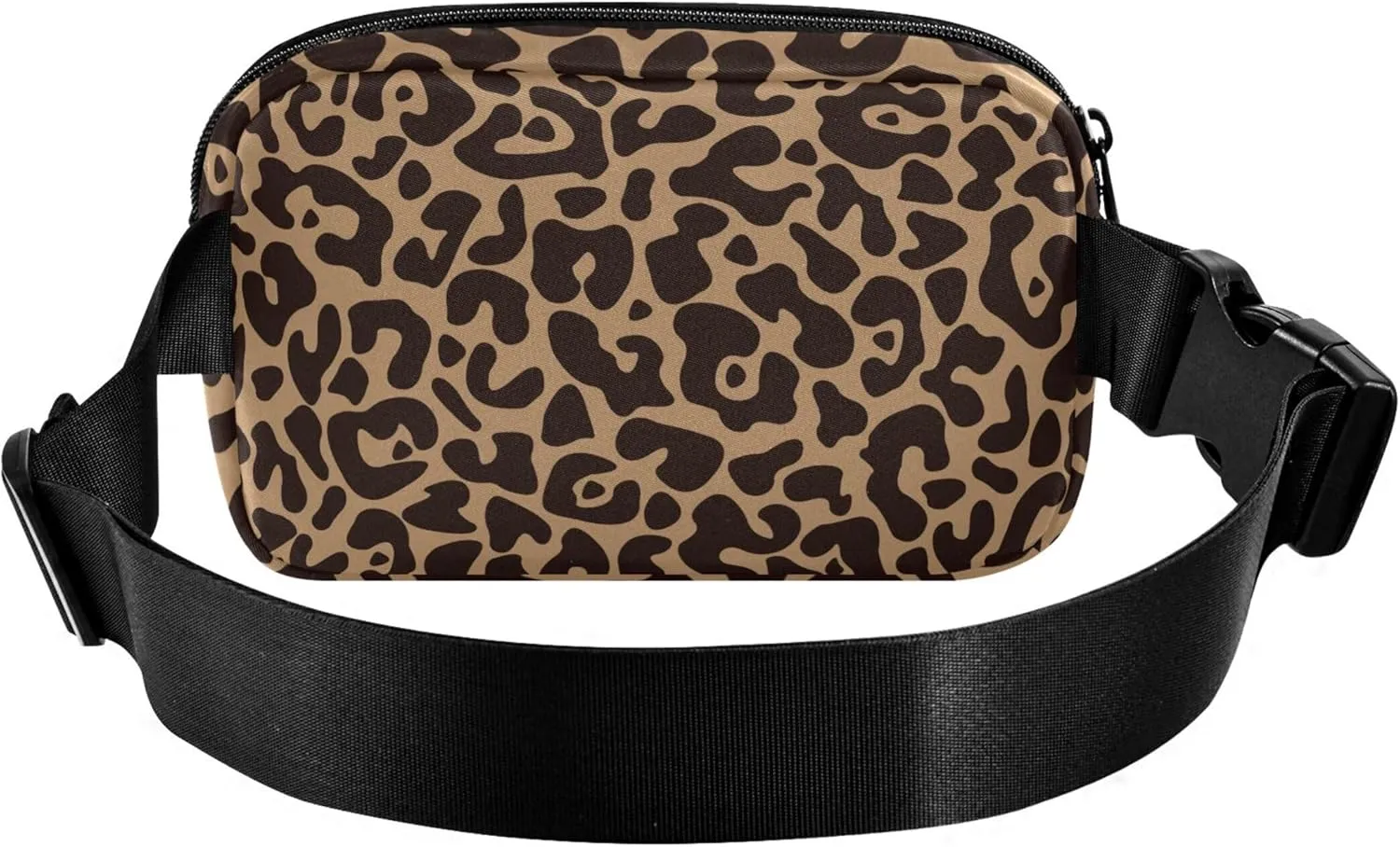 Leopard Brown Fanny Packs for Women Waterproof Hip Bag Belt Pouch Bright Color Travel Waist Pouch