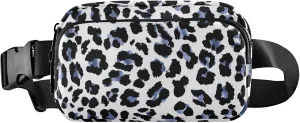Leopard Watercolor Womens Fanny Pack Hip Pack Belt Pouch Waterproof Funny Cross Body Waist Pack