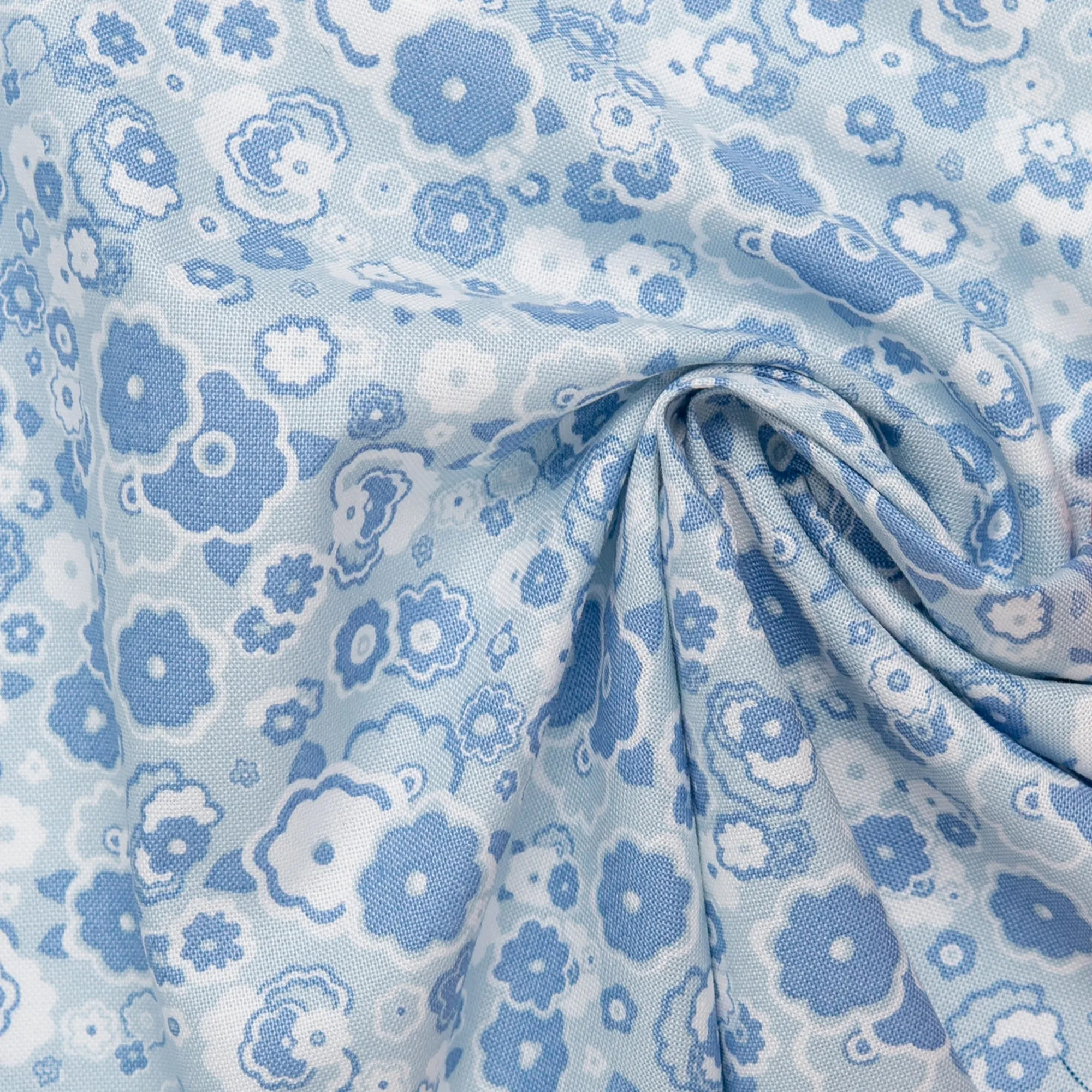 LIBERTY of PARIS Printed Cotton - Bloom - Denim