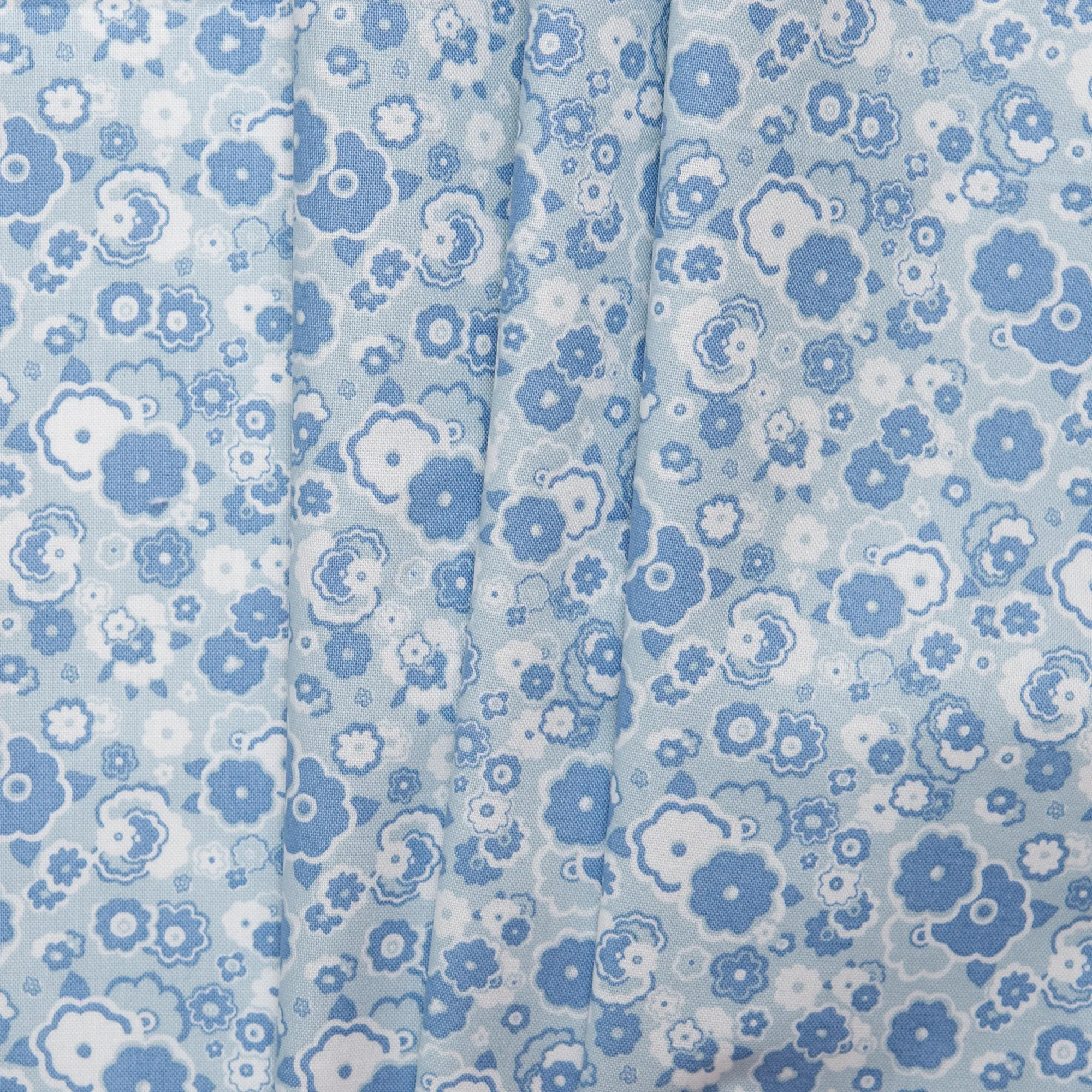 LIBERTY of PARIS Printed Cotton - Bloom - Denim