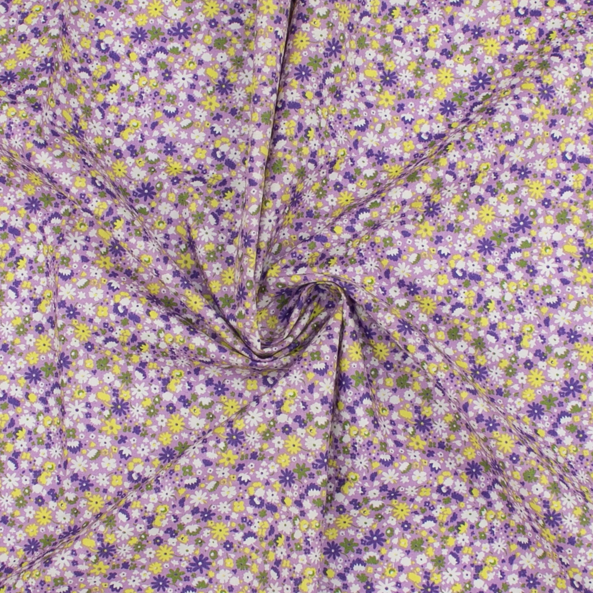 LIBERTY of PARIS Printed Cotton - Small Bouquet - Mauve