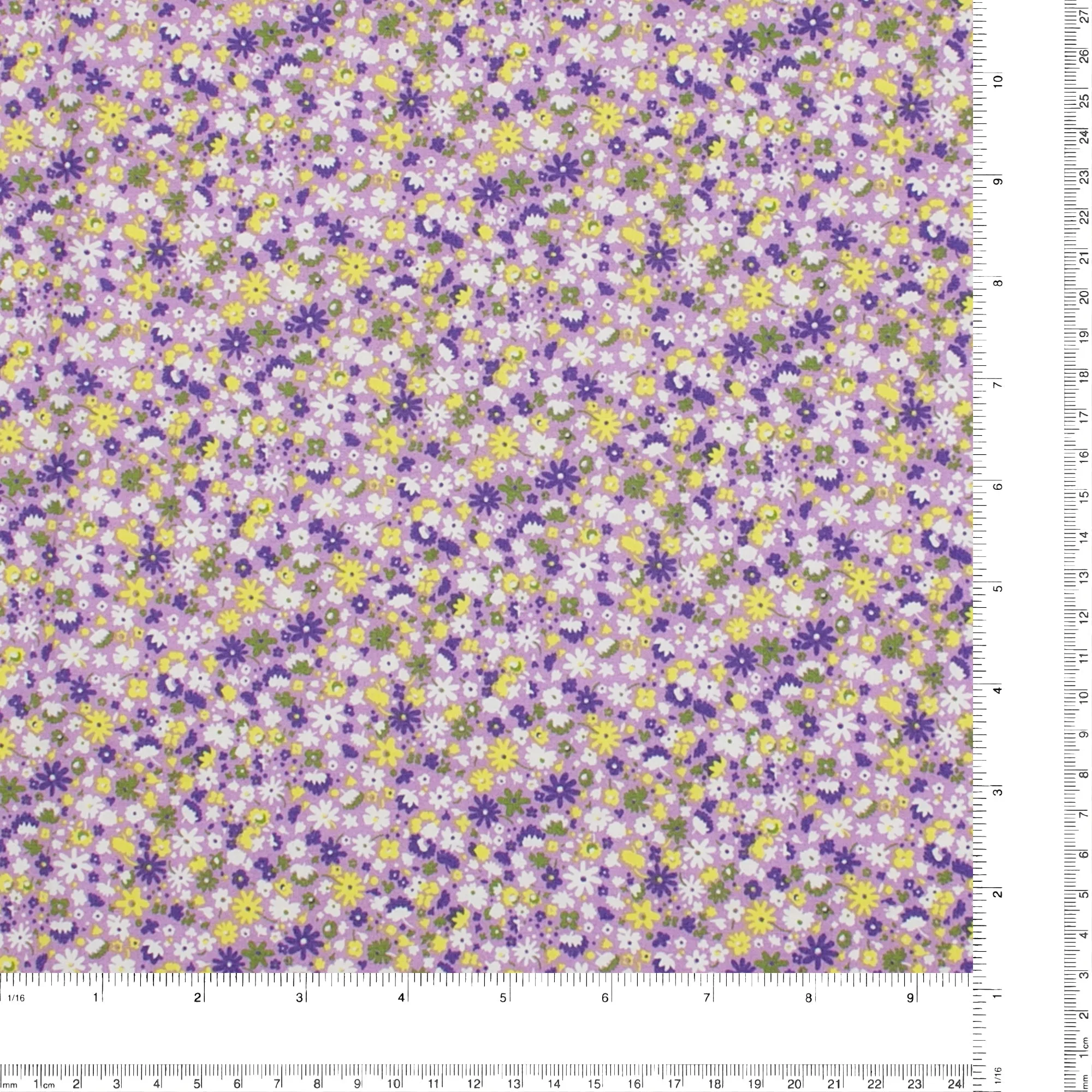 LIBERTY of PARIS Printed Cotton - Small Bouquet - Mauve