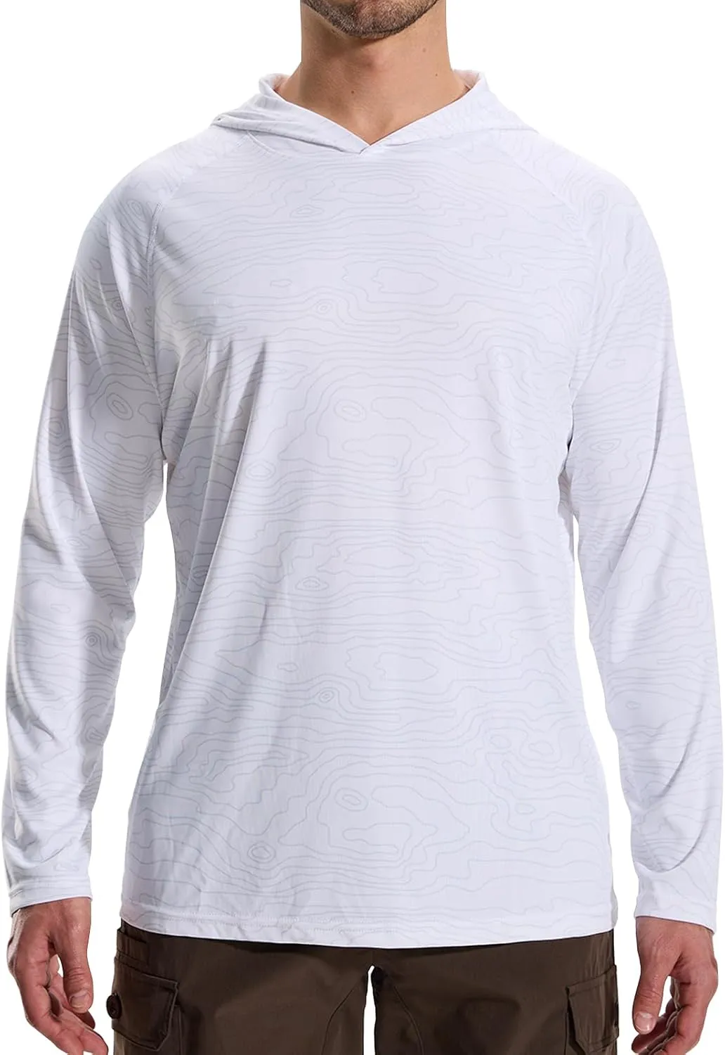 LOOGU Men's UPF 50  Sun Protection Hoodie Shirt Long Sleeve Rash Guard SPF T-Shirts for Fishing Hiking