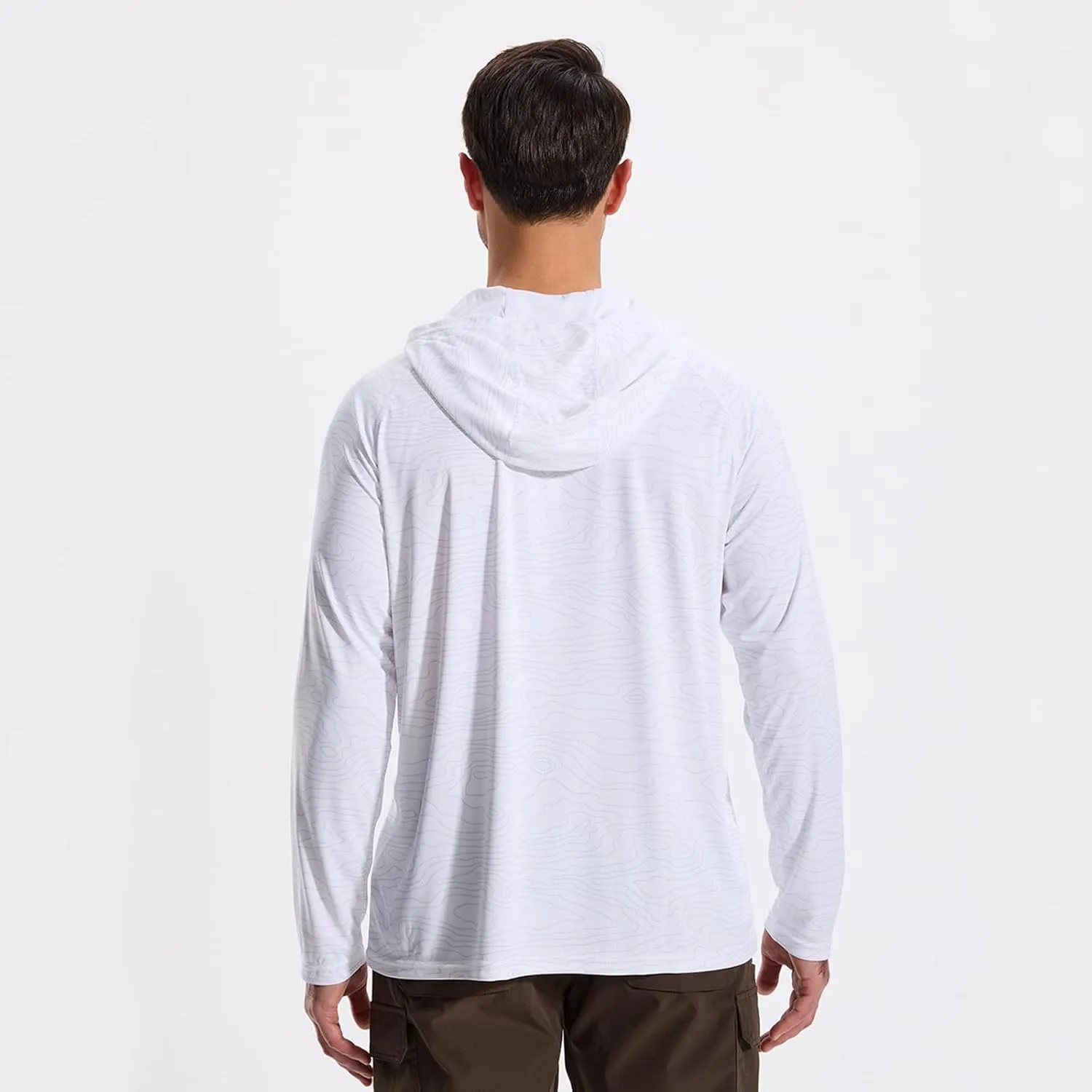 LOOGU Men's UPF 50  Sun Protection Hoodie Shirt Long Sleeve Rash Guard SPF T-Shirts for Fishing Hiking