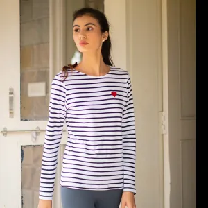 Love Heart Breton T-Shirt - Long Sleeve